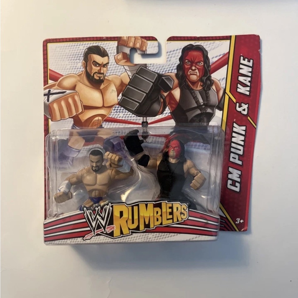 WWE Wrestling Rumblers Mattel Series 3 CM Punk & Kane Figure 2-Pack SEALED READ